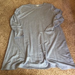 Adorable Heathered Blue Swing Dress w pocket JJill